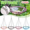 Balcony Bird Feeder Hanging Rail Mount Outdoor Suspended Feeding Station Garden - Pink V528-BIRDS-1-PINK-420566