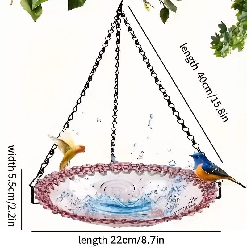 Balcony Bird Feeder Hanging Rail Mount Outdoor Suspended Feeding Station Garden - Pink V528-BIRDS-1-PINK-420566