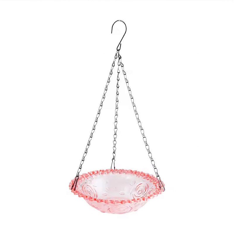 Balcony Bird Feeder Hanging Rail Mount Outdoor Suspended Feeding Station Garden - Pink V528-BIRDS-1-PINK-420566