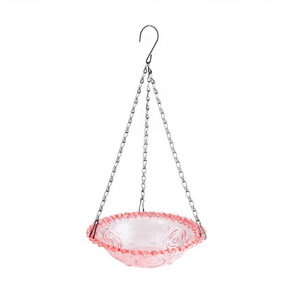 Balcony Bird Feeder Hanging Rail Mount Outdoor Suspended Feeding Station Garden - Pink V528-BIRDS-1-PINK-420566