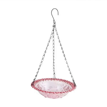 Balcony Bird Feeder Hanging Rail Mount Outdoor Suspended Feeding Station Garden - Pink V528-BIRDS-1-PINK-420566