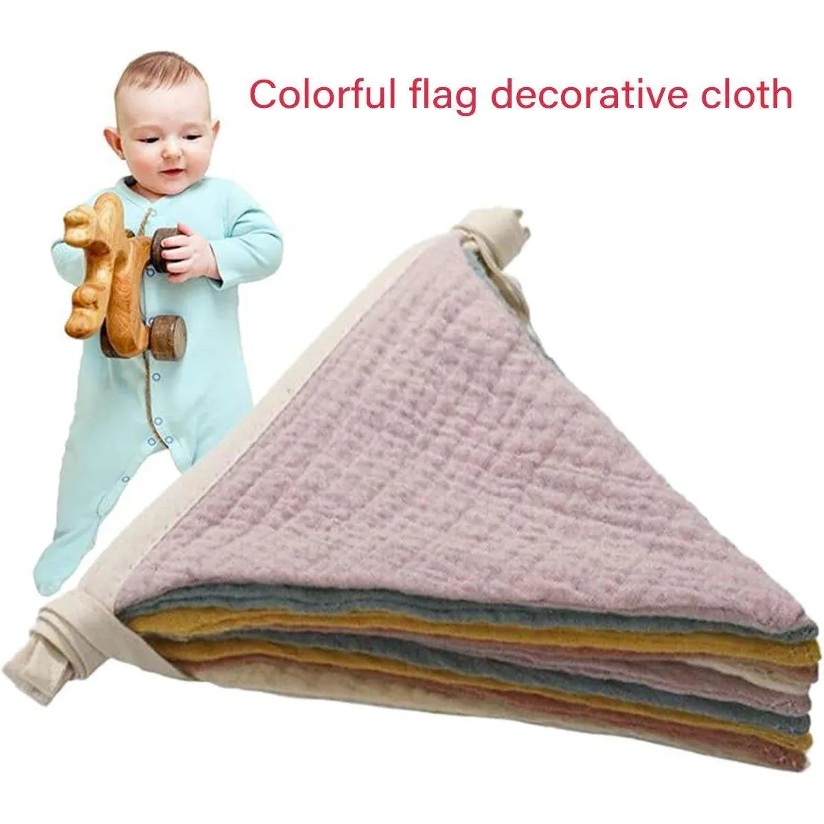 2PCS Triangle Bunting Flag Garland Hanging Flag Banner for Wedding Parties V528-BIRTHDAYBUNTING-MORANDI-2BAG-294428