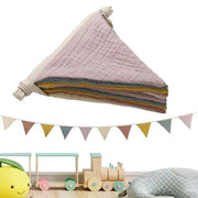 2PCS Triangle Bunting Flag Garland Hanging Flag Banner for Wedding Parties V528-BIRTHDAYBUNTING-MORANDI-2BAG-294428