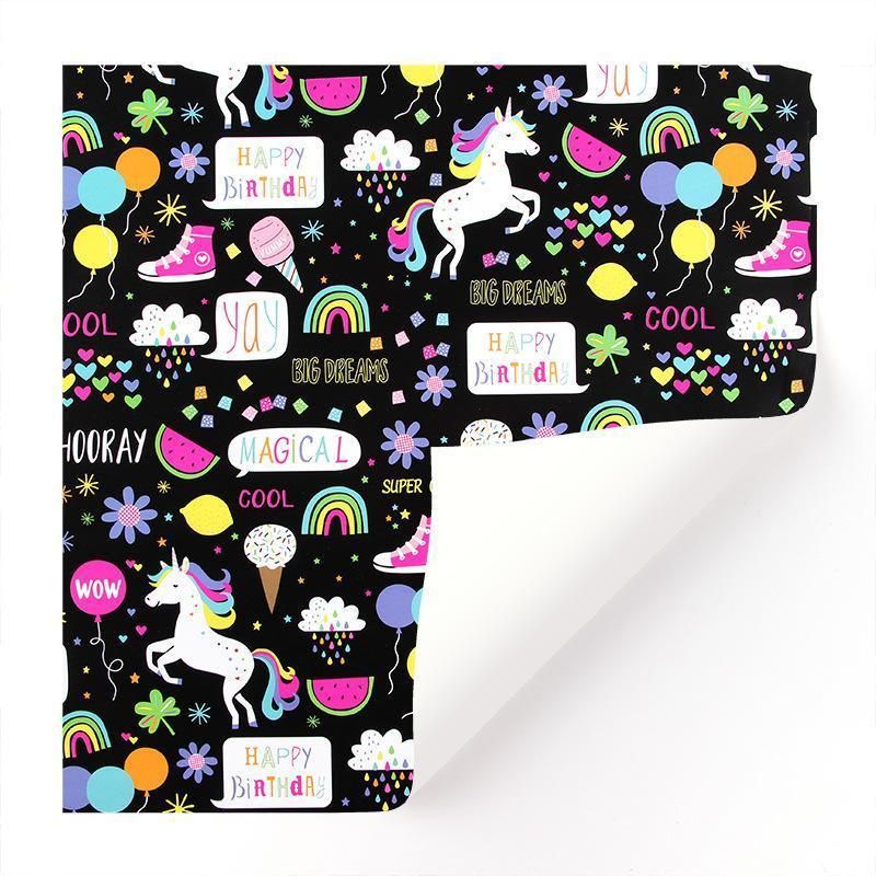20pcs Cute Animal Cartoon Gift Wrapping Paper for Toys Bookskin and Crafts - Unicorns-20PCS V528-BIRTHDAYS-PAPER-20PCS-HDDJS-591106