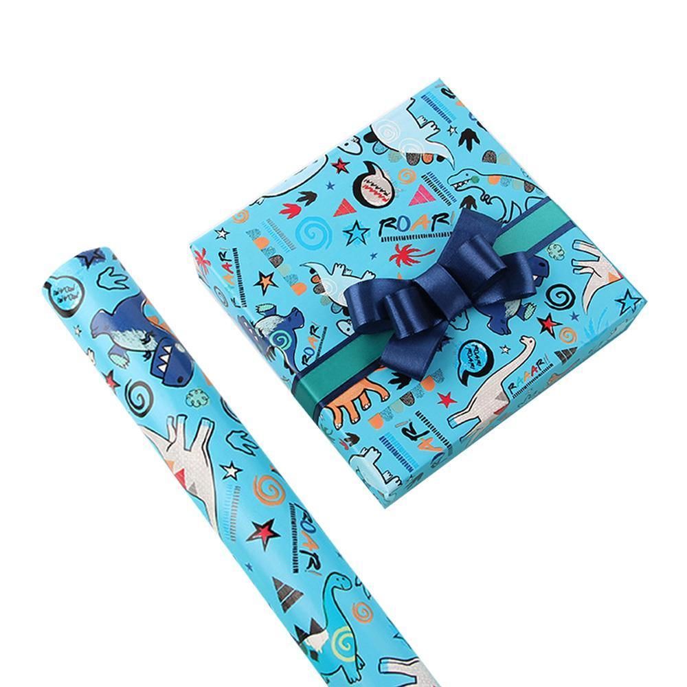20pcs Cute Animal Cartoon Gift Wrapping Paper for Toys Bookskin and Crafts - Blue Dinosaurs-20PCS V528-BIRTHDAYS-PAPER-20PCS-LSKL-353167
