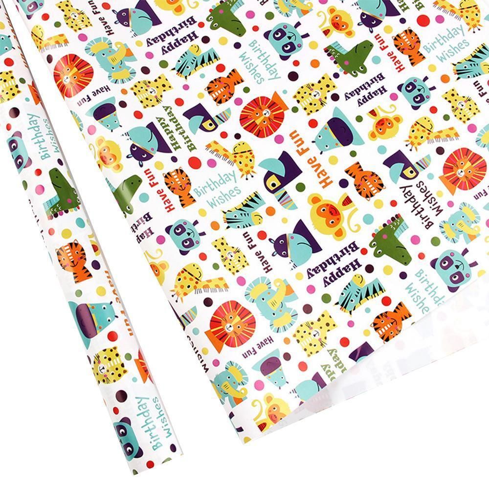 20pcs Cute Animal Cartoon Gift Wrapping Paper for Toys Bookskin and Crafts - Lions and tigers-20PCS V528-BIRTHDAYS-PAPER-20PCS-SZLH-533947