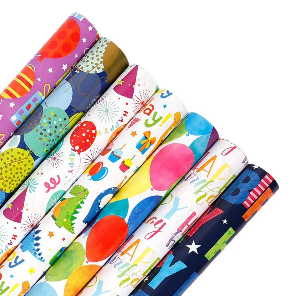 3 Pack Colorful Celebration with Premium Present Wrapping Paper - QQLW V528-BIRTHDAYS-PAPER-3PCS-QQLW-442732