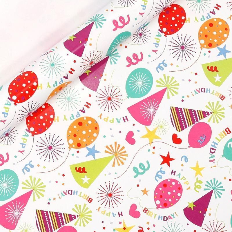 3 Pack Colorful Celebration with Premium Present Wrapping Paper - QQLW V528-BIRTHDAYS-PAPER-3PCS-QQLW-442732