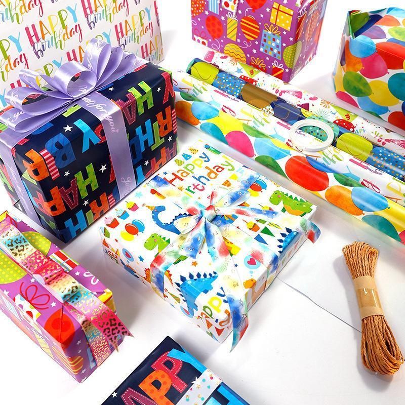 3 Pack Colorful Celebration with Premium Present Wrapping Paper - QQLW V528-BIRTHDAYS-PAPER-3PCS-QQLW-442732