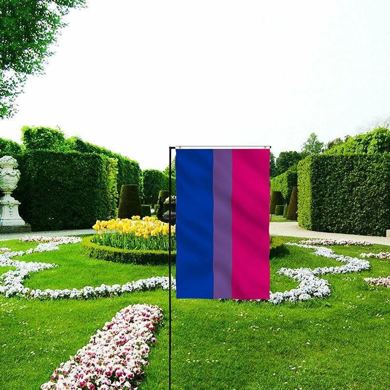 Bisexual Large Flag 150X90Cm Bi Sexual Pride Lgbt Lesbian Gay Rainbow Mardi Gras V528-BISEUALFLAG-150-90CM-281401