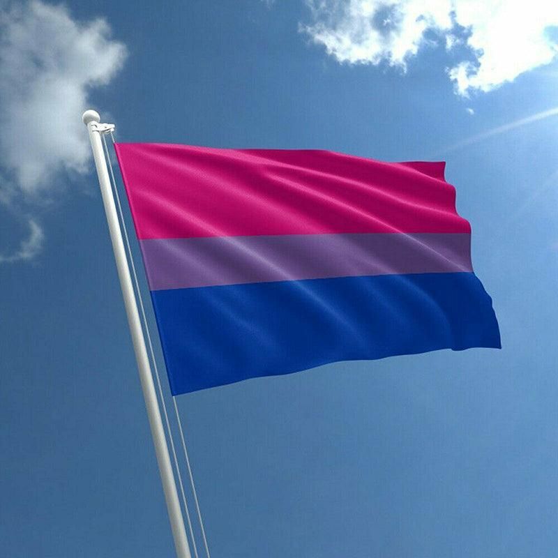 Bisexual Large Flag 150X90Cm Bi Sexual Pride Lgbt Lesbian Gay Rainbow Mardi Gras V528-BISEUALFLAG-150-90CM-281401