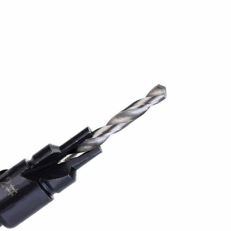 4PCS Screw Countersink Bit Set Pilot Holre Drill Metal Plastic Wood Hex Shank - Gold V528-BITSET-4PCS-GOLD-683801
