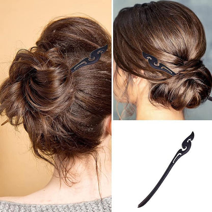 Retro Wooden Carved Hair Sticks Women Hairpin Barrette Chopsticks Accessories - A V528-BL-A20019
