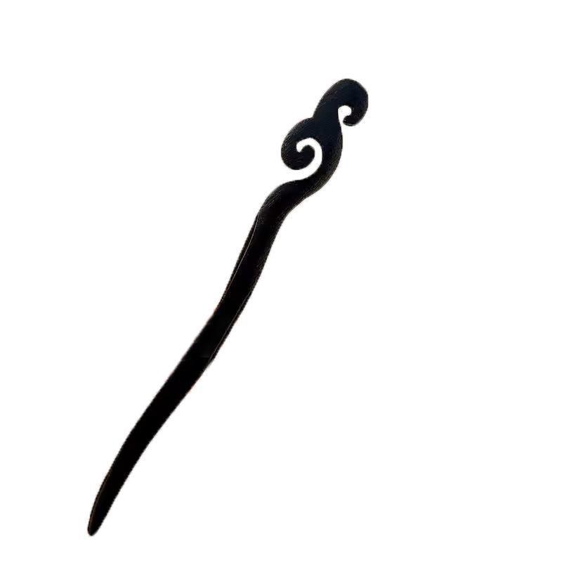 Retro Wooden Carved Hair Sticks Women Hairpin Barrette Chopsticks Accessories - D V528-BL-D24088
