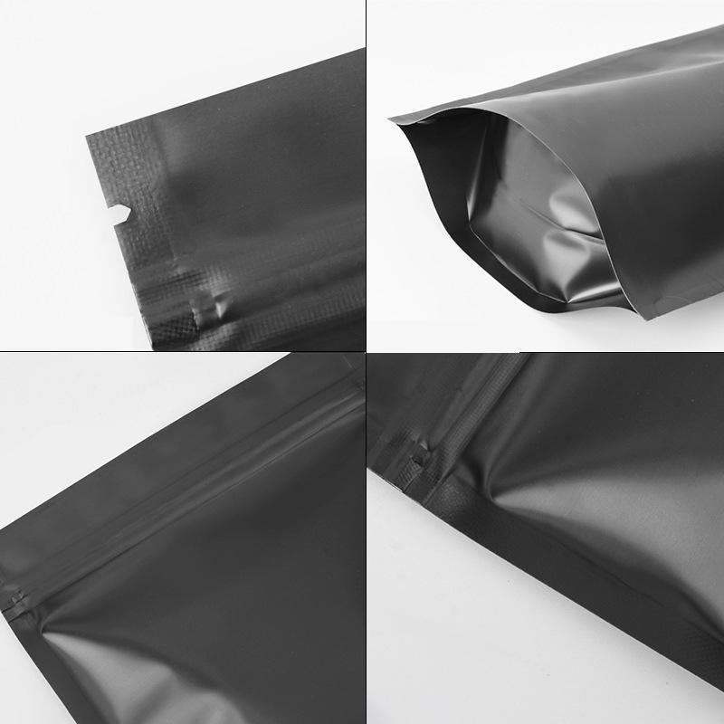 100PCS Black Aluminum Bag Mylar Foil Pouch Heat Sealer Food Storage Package Bags - 10x15cm V528-BLACKBAG-100PCS-10X15-958960