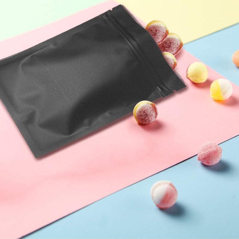 100PCS Black Aluminum Bag Mylar Foil Pouch Heat Sealer Food Storage Package Bags - 10x15cm V528-BLACKBAG-100PCS-10X15-958960