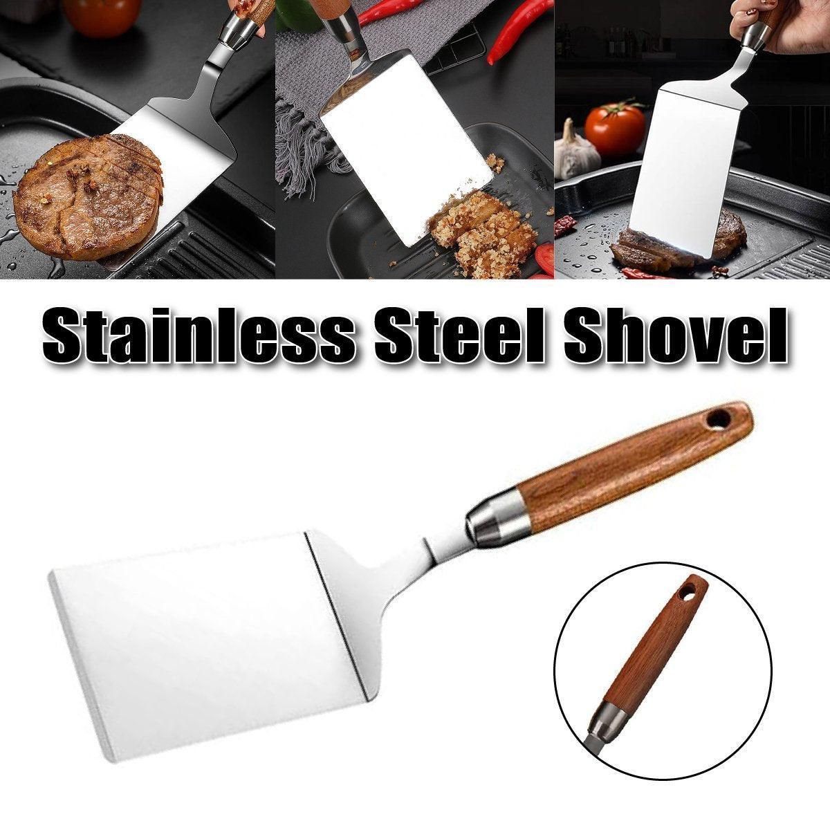 Stainless Steel Cooking Shovel Teppanyaki Spatula Pancake Steak Flipper Tool V528-BLADE-285MM-197654