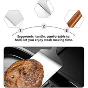 Stainless Steel Cooking Shovel Teppanyaki Spatula Pancake Steak Flipper Tool V528-BLADE-285MM-197654