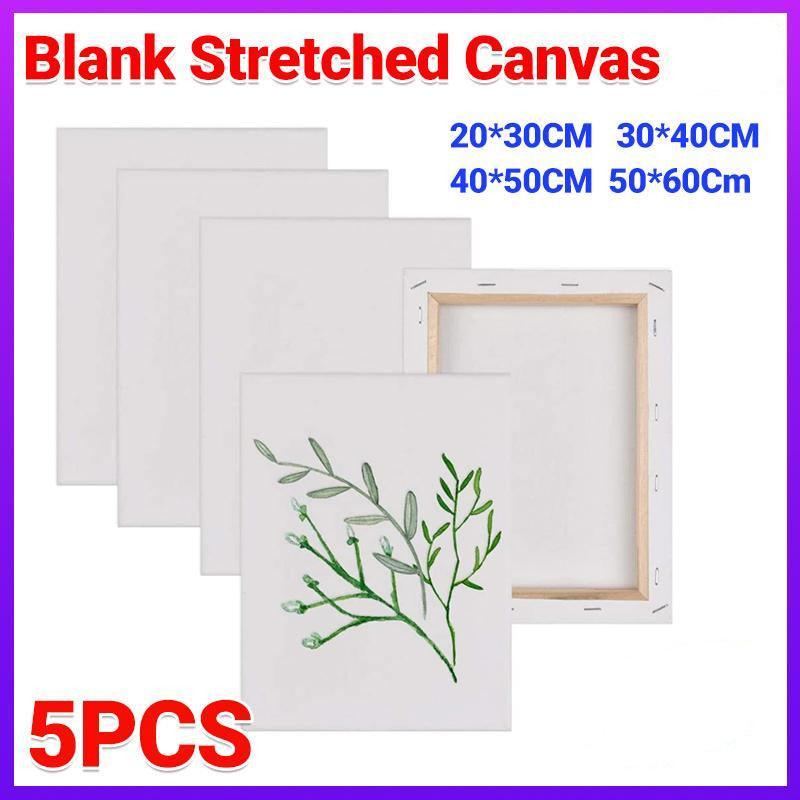 5x Artist Blank Stretched Canvas Canvases Art Large White Range Oil Acrylic Wood - 20*30CM V528-BLANKCANVAS-20X30CM-5PCS-623421