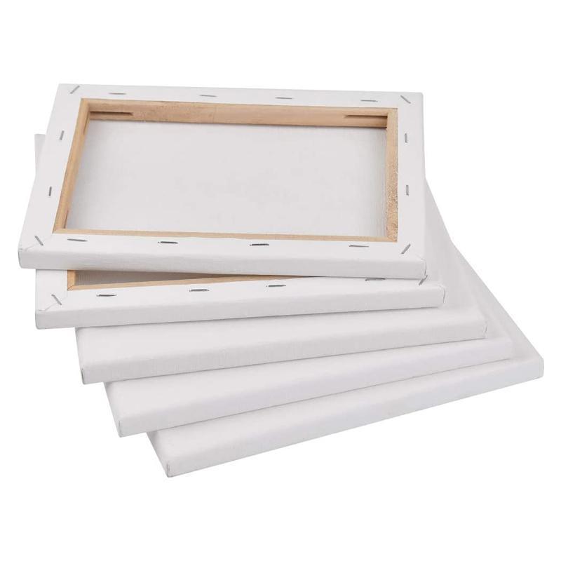 5x Artist Blank Stretched Canvas Canvases Art Large White Range Oil Acrylic Wood - 40*50CM V528-BLANKCANVAS-40X50CM-5PCS-281347