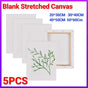 5x Artist Blank Stretched Canvas Canvases Art Large White Range Oil Acrylic Wood - 50*60CM V528-BLANKCANVAS-50X60CM-5PCS-616209