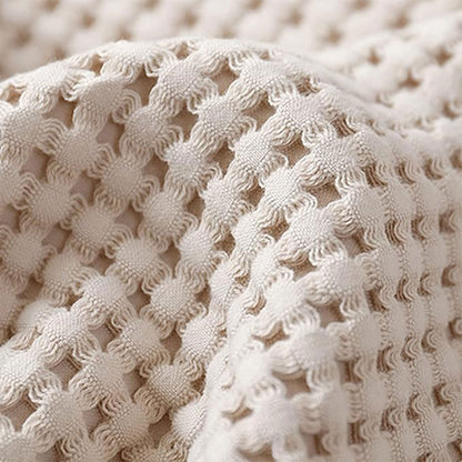 Waffle Sofa Blanket Thin Lightweight Throw Soft Cover Couch Bed Living Room Use - Beige V528-BLANKET-BEIGE-150-200-674026