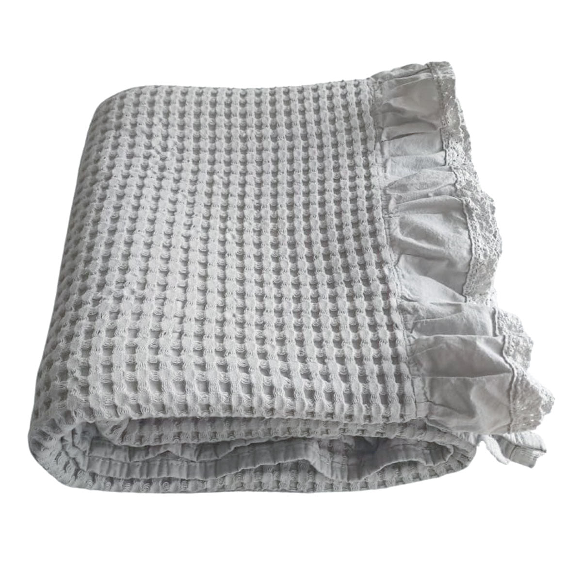 Waffle Sofa Blanket Thin Lightweight Throw Soft Cover Couch Bed Living Room Use - Beige V528-BLANKET-BEIGE-150-200-674026