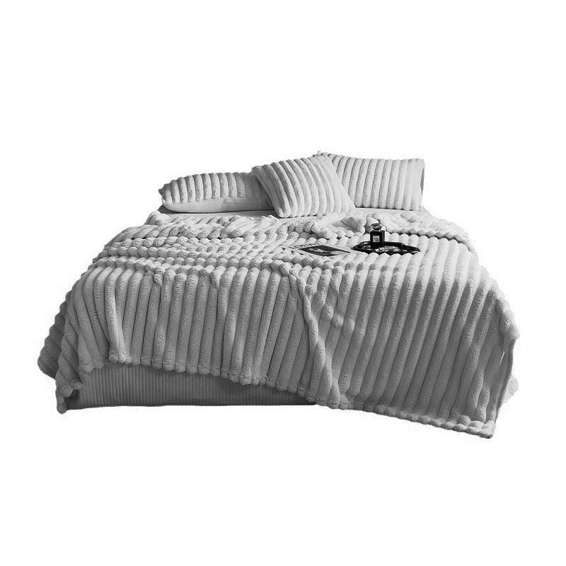 Plush Blanket Leisure Blanket Autumn Winter Warm Nap Throw Soft Cozy - Grey-100x150cm V528-BLANKET-GREY-100-150-508882