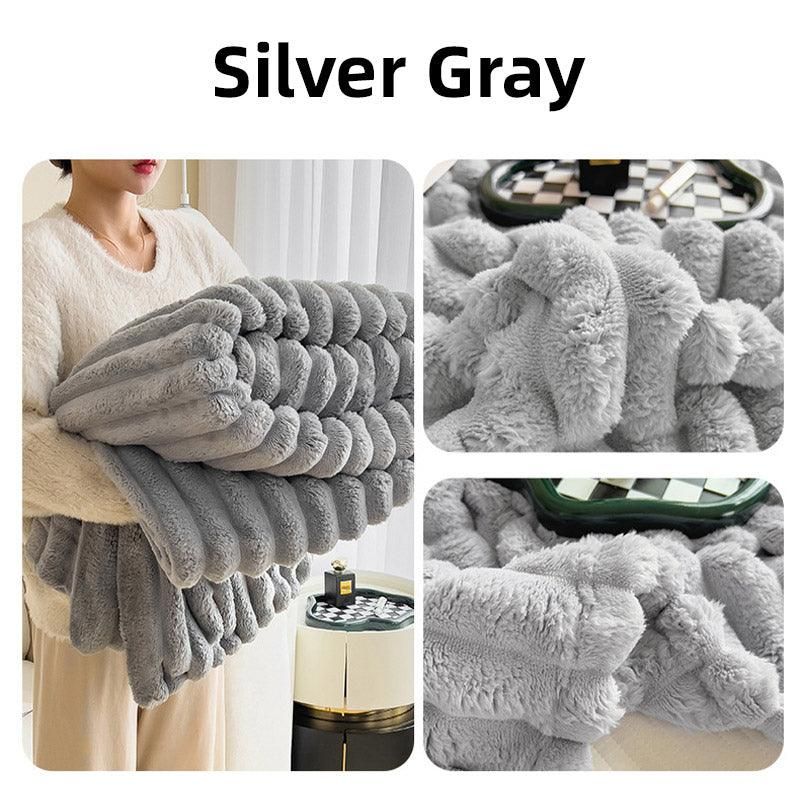 Plush Blanket Leisure Blanket Autumn Winter Warm Nap Throw Soft Cozy - Grey-100x150cm V528-BLANKET-GREY-100-150-508882