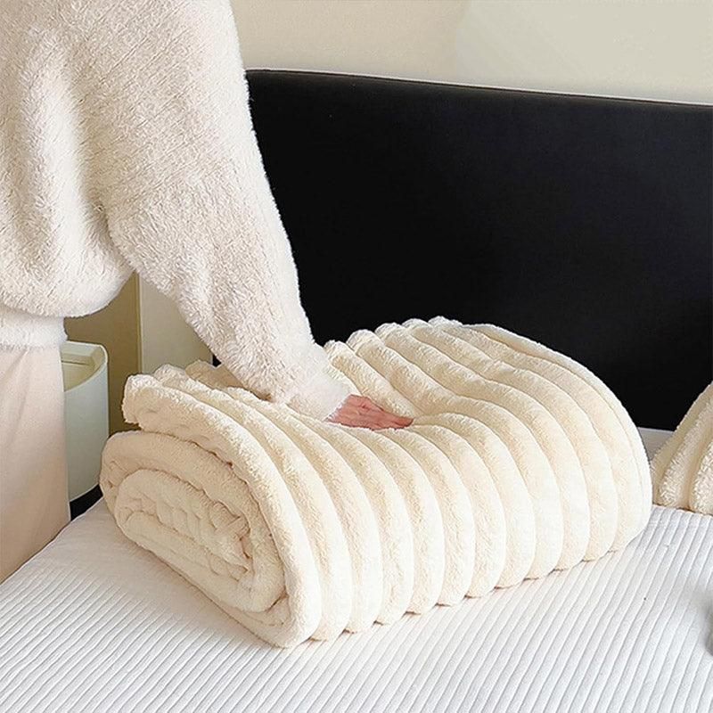 Plush Blanket Leisure Blanket Autumn Winter Warm Nap Throw Soft Cozy - Grey-100x150cm V528-BLANKET-GREY-100-150-508882