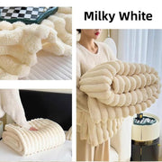 Plush Blanket Leisure Blanket Autumn Winter Warm Nap Throw Soft Cozy - Khaki-100x150cm V528-BLANKET-KHAKI-100-150-447468