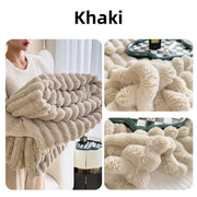 Plush Blanket Leisure Blanket Autumn Winter Warm Nap Throw Soft Cozy - White-100x150cm V528-BLANKET-WHITE-100-150-819684