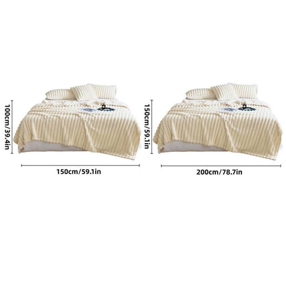 Plush Blanket Leisure Blanket Autumn Winter Warm Nap Throw Soft Cozy - White-150x200cm V528-BLANKET-WHITE-150-200-322538