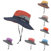 Women Wide Brim Ponytail Hat Sun Protect Visor Summer Beach Cap Anti Uv Floppy - Blue V528-BLCOLOUR-BLUE29142