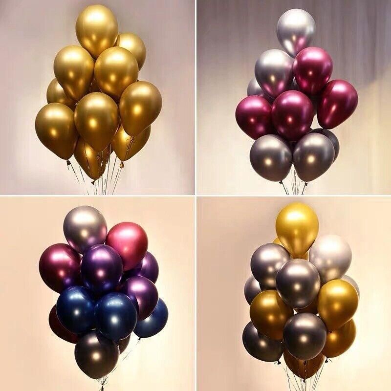 Metallic Latex Balloons 12 Inch Chrome Party Balloons for Birthday Wedding Decoration - Blue 50PCS V528-BLUE-QTY-50PCS10059