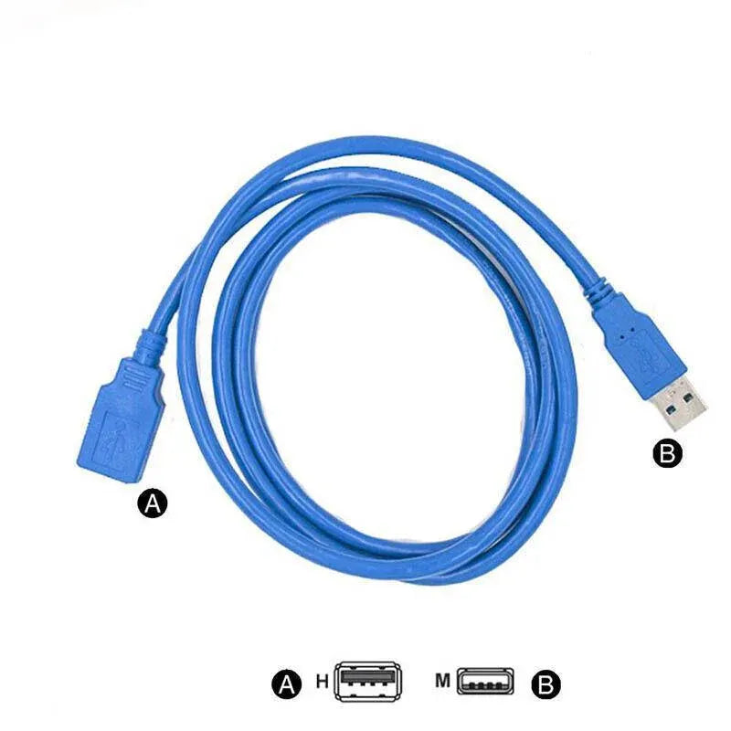 Super speed Usb 3.0 Male To Female Data Cable Extension Cord For Laptop Pc Camera - 5M V528-BLUEUSBCABLE5M38091