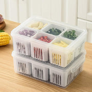 Convenient Crisper Box with Lid Storage Compartment Organizer for Vegetables V528-BNION-BOX-6-722297