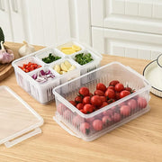 Convenient Crisper Box with Lid Storage Compartment Organizer for Vegetables V528-BNION-BOX-6-722297