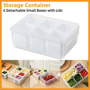 Convenient Crisper Box with Lid Storage Compartment Organizer for Vegetables V528-BNION-BOX-6-722297