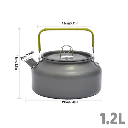 1.2L Outdoor Teapot Camping Hiking Portable Aluminum Kettle Coffee Pot Travel V528-BOIL-A-KETTLE-GREEN-664699