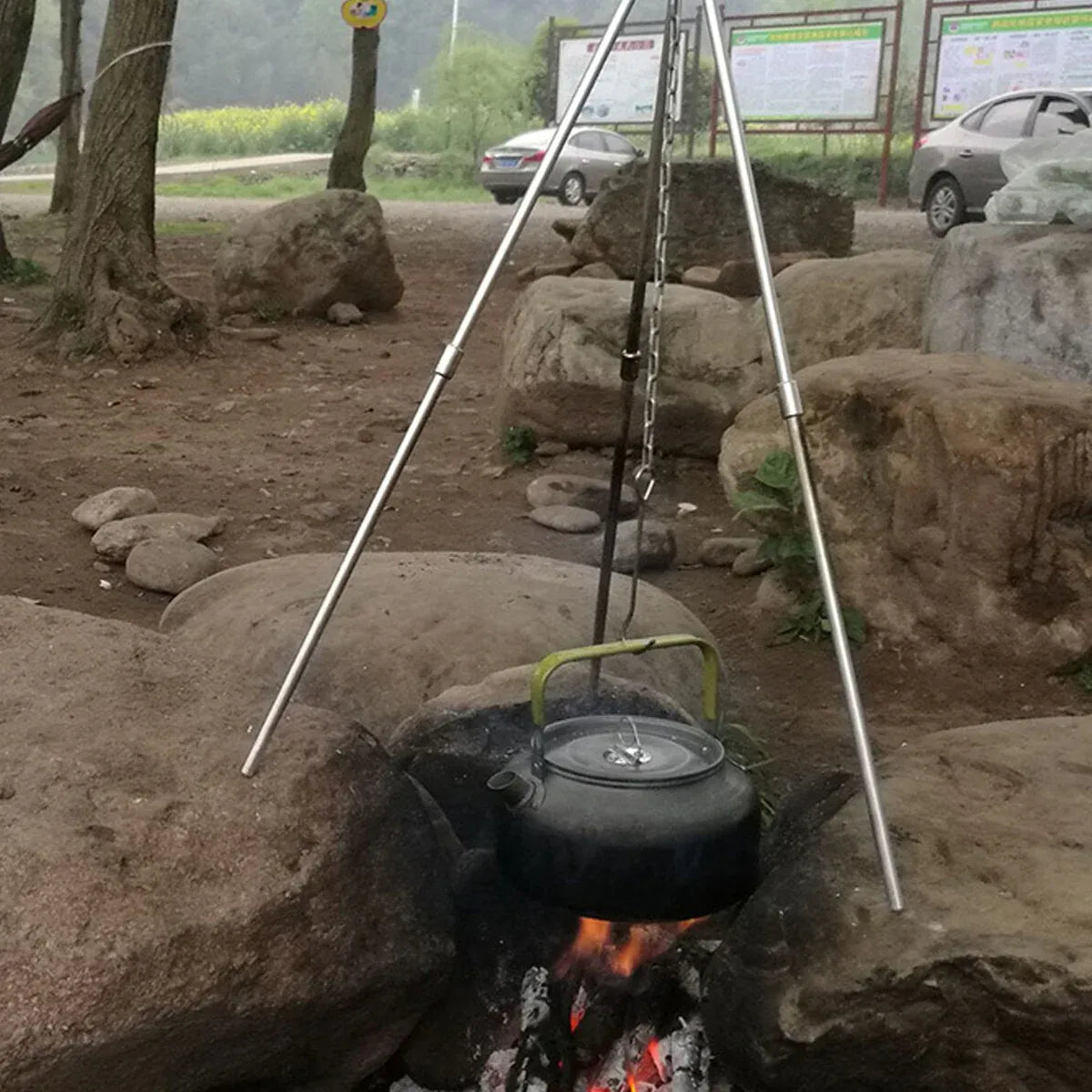 1.2L Outdoor Teapot Camping Hiking Portable Aluminum Kettle Coffee Pot Travel V528-BOIL-A-KETTLE-GREEN-664699