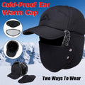 Winter 3 In 1 Thermal Fur Lined Trapper Bomber Hat With Ear Flap Face Mask Cap V528-BOMBERHAT-416987