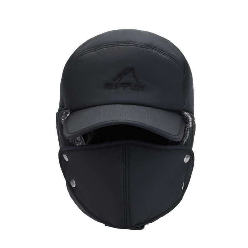 Winter 3 In 1 Thermal Fur Lined Trapper Bomber Hat With Ear Flap Face Mask Cap V528-BOMBERHAT-416987