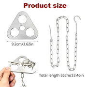Outdoor Bonfire Rack Hanging Pot Picnic Fire Stand Stainless Steel Portable Foldable Tripod V528-BONFIRE-STAND-SILVER-196954
