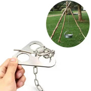 Outdoor Bonfire Rack Hanging Pot Picnic Fire Stand Stainless Steel Portable Foldable Tripod V528-BONFIRE-STAND-SILVER-196954