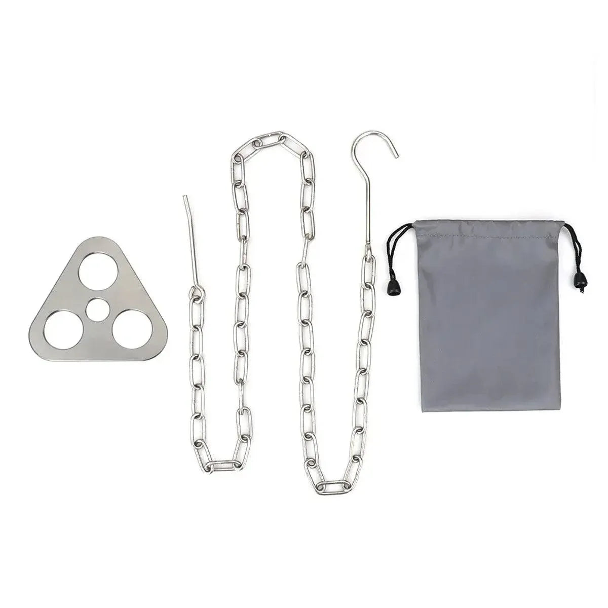 Outdoor Bonfire Rack Hanging Pot Picnic Fire Stand Stainless Steel Portable Foldable Tripod V528-BONFIRE-STAND-SILVER-196954