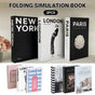 3 PCS Modern Decorative Books Set Foldable Fake Books for Display City Theme - C V528-BOOK-2A3-266-2A2-981633