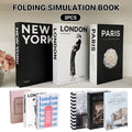 3 PCS Modern Decorative Books Set Foldable Fake Books for Display City Theme - A V528-BOOK-3PCS-748803