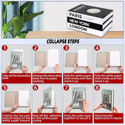 3 PCS Modern Decorative Books Set Foldable Fake Books for Display City Theme - A V528-BOOK-3PCS-748803