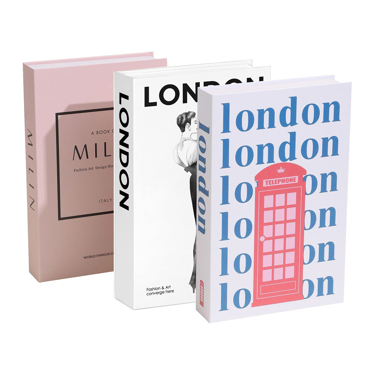 3 PCS Modern Decorative Books Set Foldable Fake Books for Display City Theme - A V528-BOOK-3PCS-748803